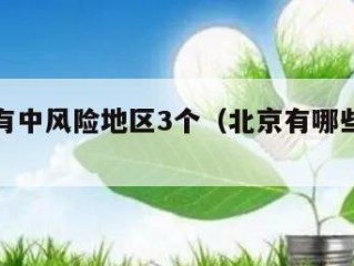 北京共有中风险地区3个（北京有哪些中风险区）