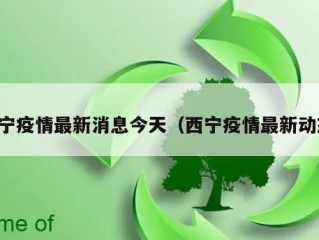 西宁疫情最新消息今天（西宁疫情最新动态）