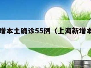上海新增本土确诊55例（上海新增本土一例详情）